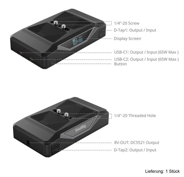 SmallRig 5248 CB75 Kamera-Basis-Akku Kit 