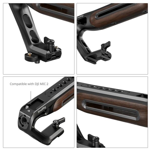 SmallRig 5251 oberer Griff aus Holz mit NATO-Klemme 