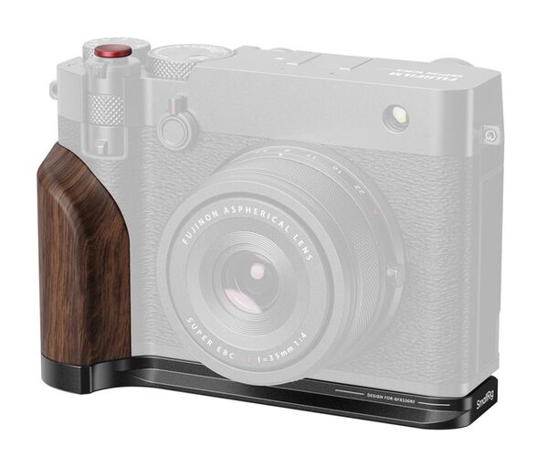 SmallRig 5266 L-förmige Montageplatte mit Holzgriff für FUJIFILM GFX100RF 