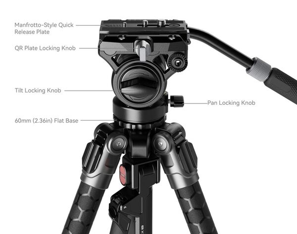 SmallRig 5305 x Potato Jet TRIBEX SE hydraulisches Stativ 
