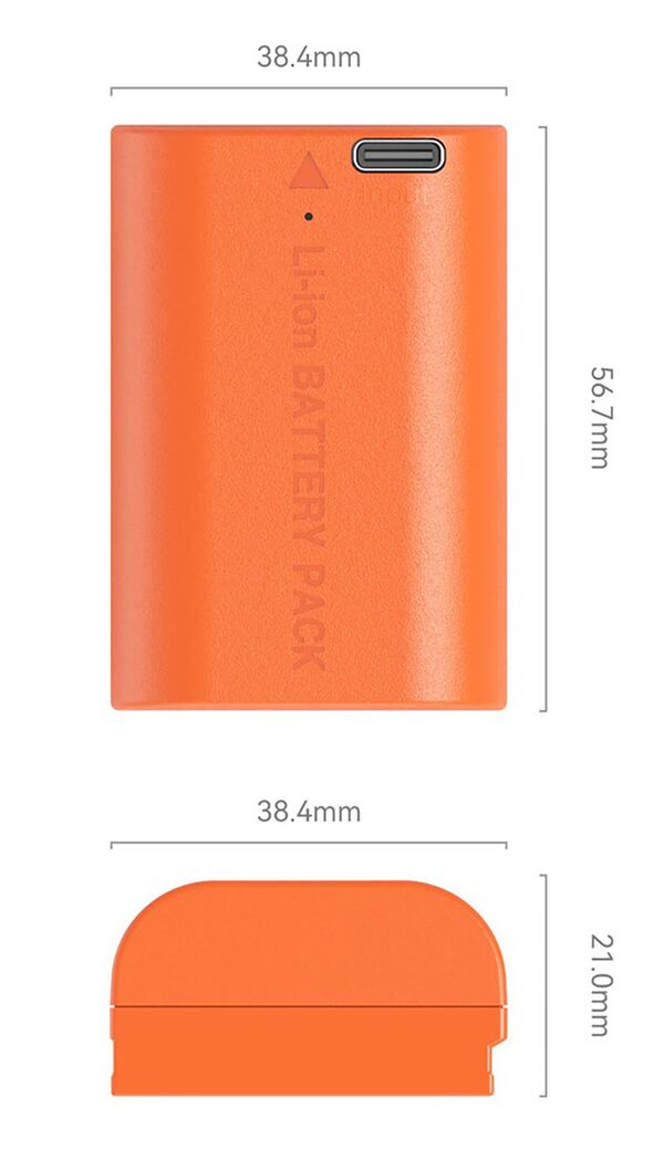 SmallRig 5407 Kamera Akku für Canon LP-E6P  orange