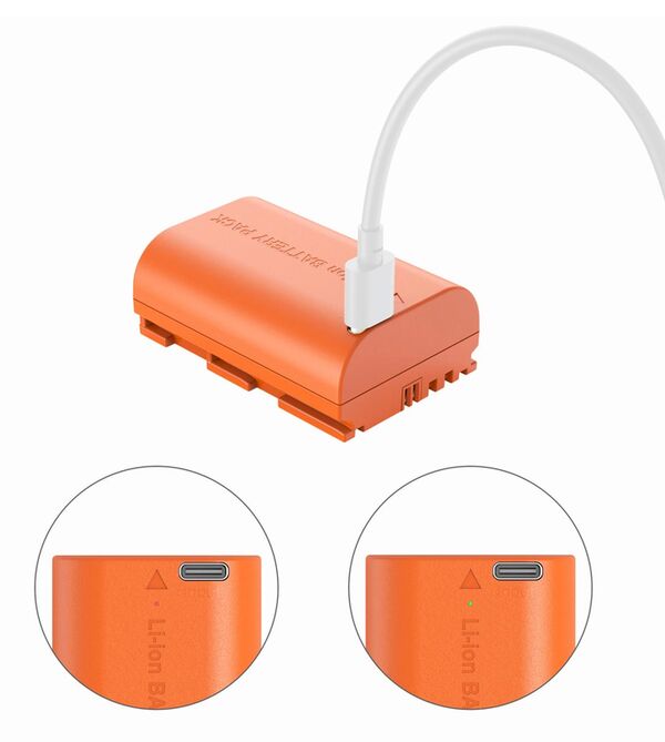 SmallRig 5407 Kamera Akku für Canon LP-E6P  orange