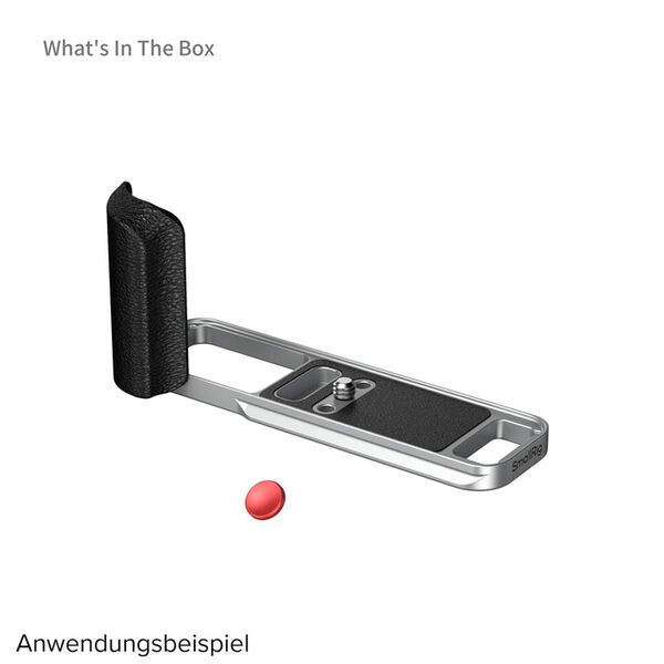 SmallRig 5447 L-förmige Montageplatte mit Silikongriff für FUJIFILM X-E5  silber