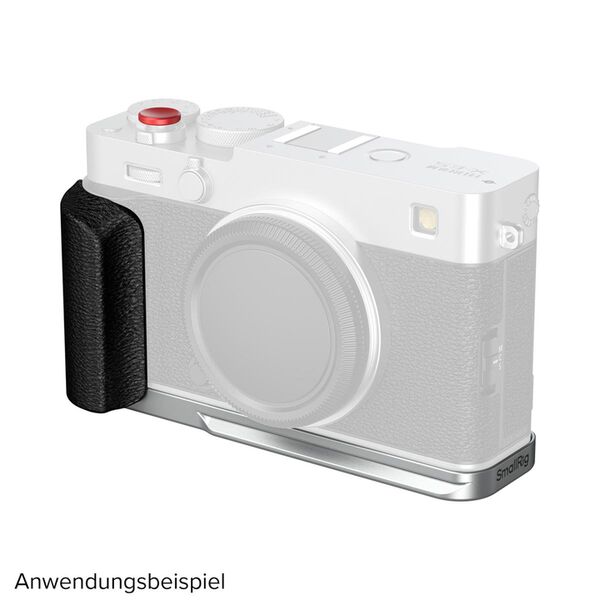 SmallRig 5447 L-förmige Montageplatte mit Silikongriff für FUJIFILM X-E5  silber