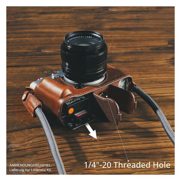 SmallRig 5449 Ledertaschen-Set für FUJIFILM X-E5  braun