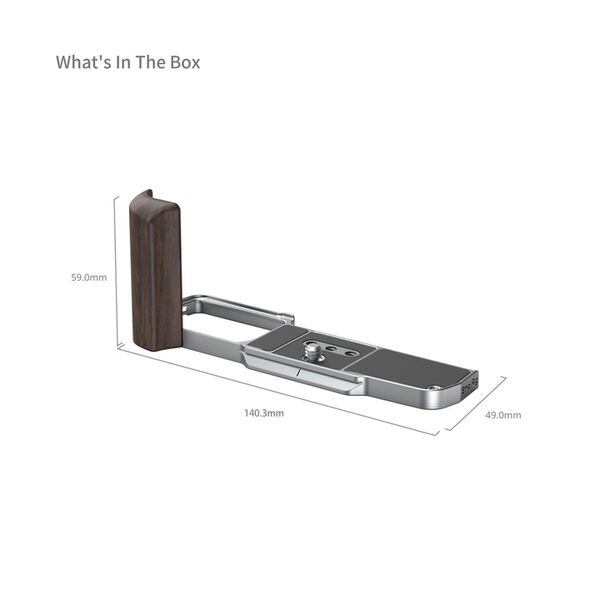 SmallRig 5563 L-förmige Montageplatte mit Holzgriff für OM SYSTEM OM-3 