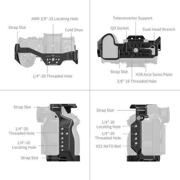 SmallRig 5642 Cage für Sony Alpha 1 II / Alpha 9 III 
