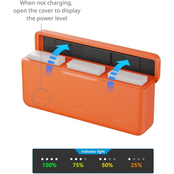 SmallRig 5922 Charging Case for Batteries for DJI Action 6 
