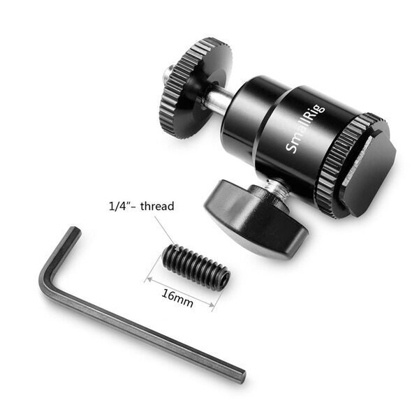 SmallRig 761 1/4 Zoll Camera Hot shoe mount w/ additional 1/4 Zoll screw 