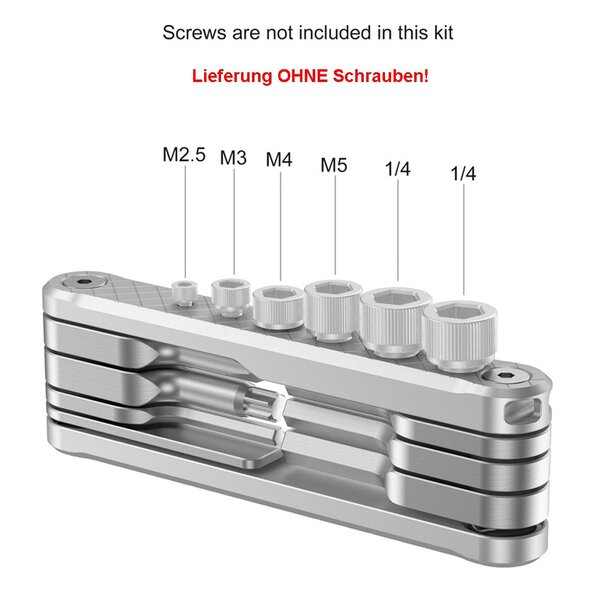 SmallRig AAK2213D Klappbares Werkzeugset mit Schraubendrehern und Schraubenschlüsseln 