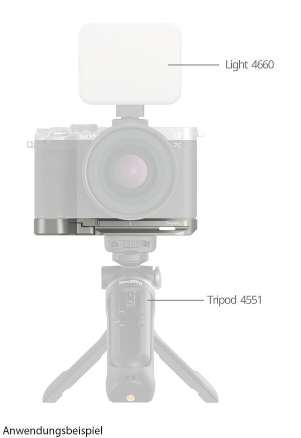 SmallRig Baseplate w/Air Tag Slot für Sony Alpha 7C II / Alpha 7CR  5482 silber