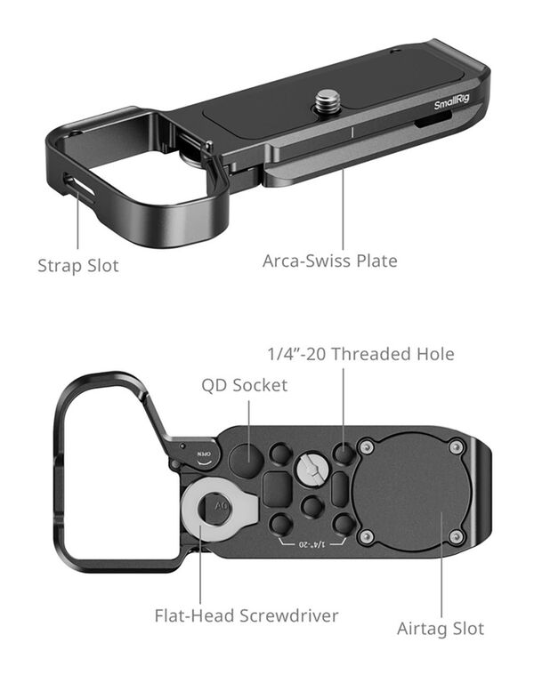 SmallRig Baseplate w/Air Tag Slot für Sony Alpha 7C II / Alpha 7CR  5481 schwarz