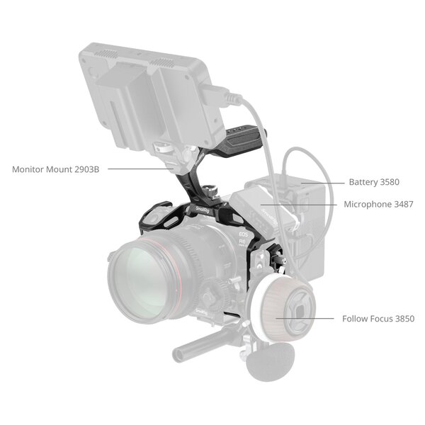 SmallRig Black Mamba Cage für Canon EOS R6 Mark III / R6 Mark II  Erweiterungskäfig-Set