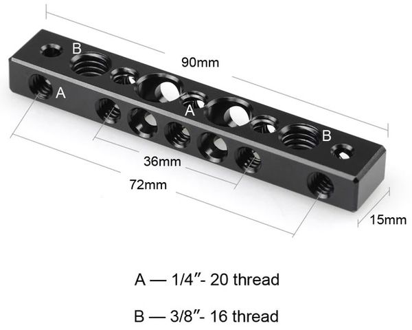 SmallRig Cheese Bar mit 1/4 und 3/8 Zoll Gewinde 1091 