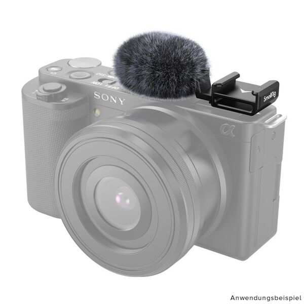 SmallRig 3526 Cold Shoe Adapter mit Windshield  Sony ZV E10