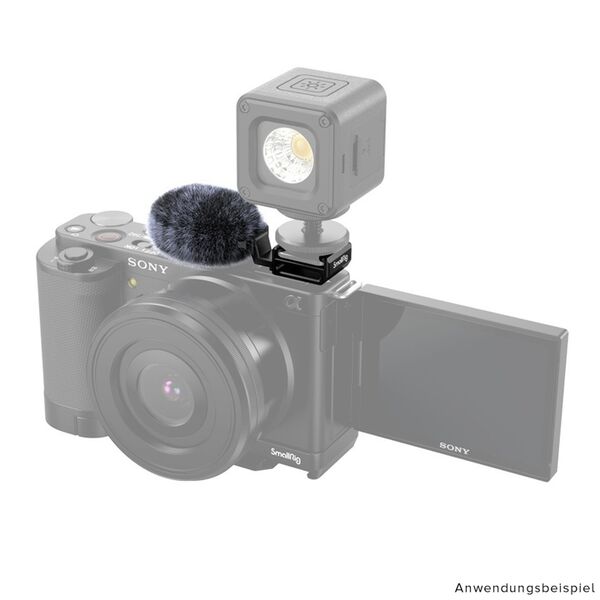 SmallRig 3526 Cold Shoe Adapter mit Windshield  Sony ZV E10