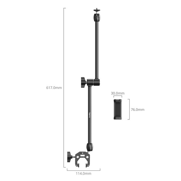 SmallRig Desktop Magic Arm mit krabbenförmigem Klemmensatz 