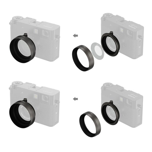 SmallRig Gegenlichtblende für FUJIFILM X half  Holzkohle-Silber