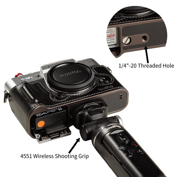 SmallRig Halbschalen-Set aus Leder für FUJIFILM X-T30 III / X-T30 II / X-T30  schwarz