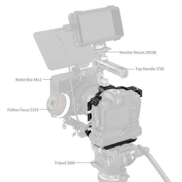 SmallRig Käfig für Canon EOS R5 Mark II mit Batteriegriff BG-R20 