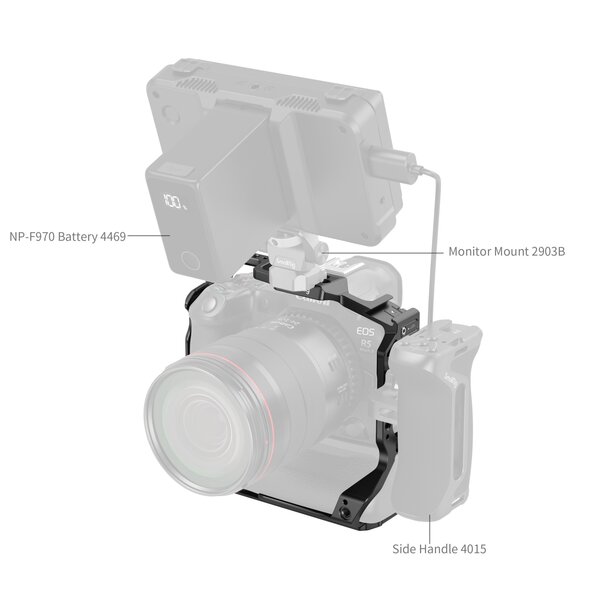 SmallRig Käfig für Canon EOS R5 Mark II mit Batteriegriff BG-R20 