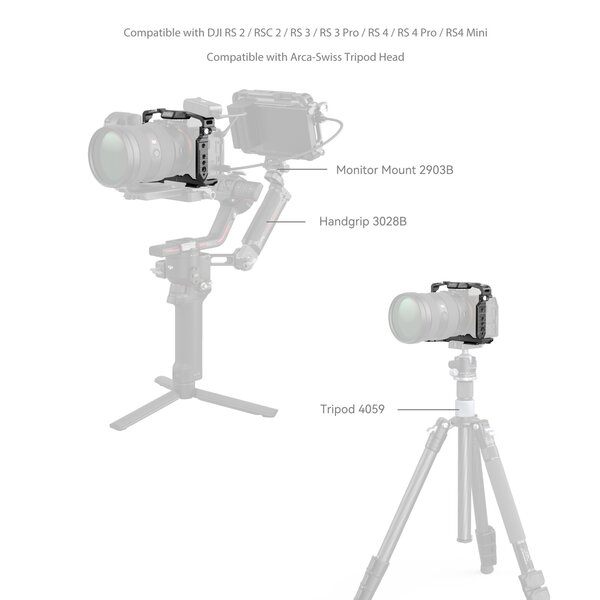 SmallRig Käfig mit Airtag-Steckplatz für Sony Alpha 7R V / 7 IV / 7S III / 1 / 7R IV 