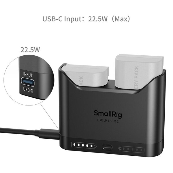SmallRig Kamera-Akkuladegerät  LP-E6P