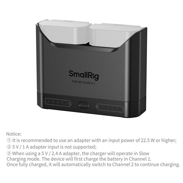SmallRig Kamera-Akkuladegerät  NP-FZ100