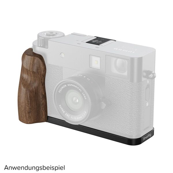 SmallRig L-förmige Montageplatte mit Holzgriff für FUJIFILM X half  schwarz