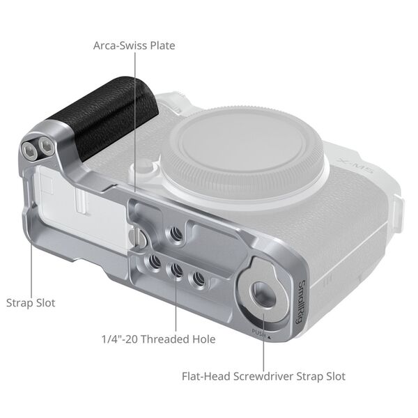 SmallRig L-förmige Montageplatte mit Silikongriff für FUJIFILM X-M5 