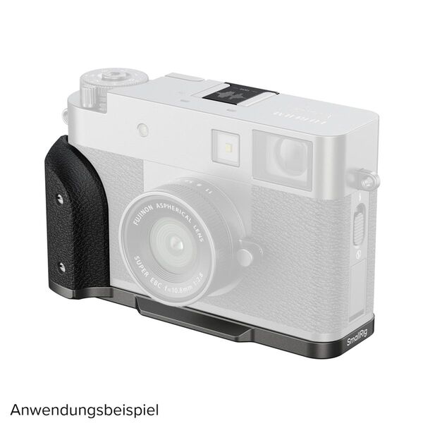 SmallRig L-förmige Montageplatte mit Silikongriff für FUJIFILM X half  Holzkohle-Silber