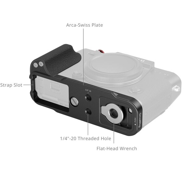 SmallRig L-förmiger Griff für FUJIFILM X-T30 III / X-T30 II / X-T30  Silikon schwarz