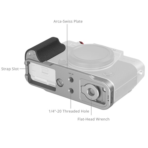 SmallRig L-förmiger Griff für FUJIFILM X-T30 III / X-T30 II / X-T30  Silikon silber