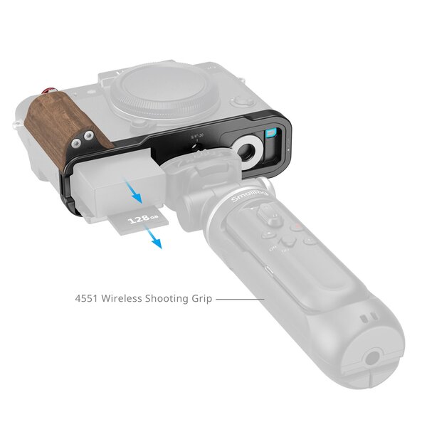 SmallRig L-förmiger Griff für FUJIFILM X-T30 III / X-T30 II / X-T30  Holz schwarz