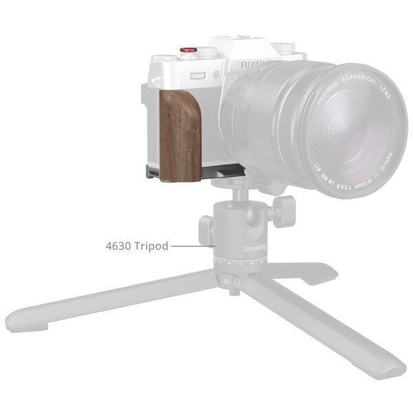 SmallRig L-förmiger Griff für FUJIFILM X-T30 III / X-T30 II / X-T30  Holz Holzkohle-Silber