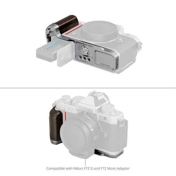 SmallRig L-förmiger Griff für Nikon Z f  Holzgriff silber