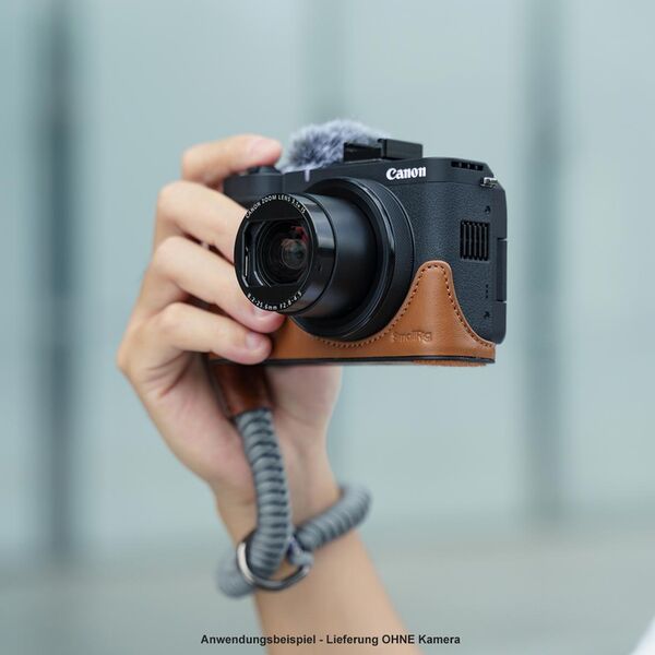 SmallRig Leder Tasche Kit für Canon PowerShot V1  braun