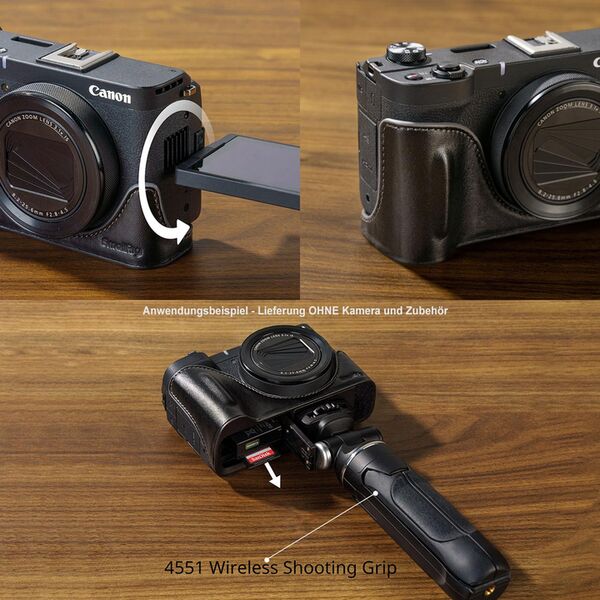 SmallRig Leder Tasche Kit für Canon PowerShot V1  schwarz