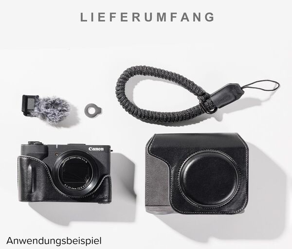 SmallRig Leder Tasche Kit für Canon PowerShot V1  schwarz