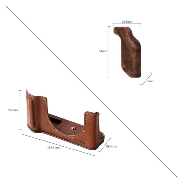 SmallRig Ledertaschen-Set für FUJIFILM GFX100RF  braun