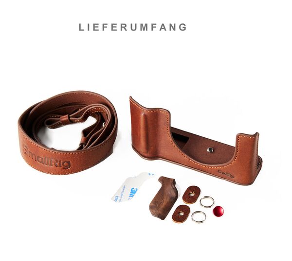 SmallRig Ledertaschen-Set für FUJIFILM GFX100RF  braun