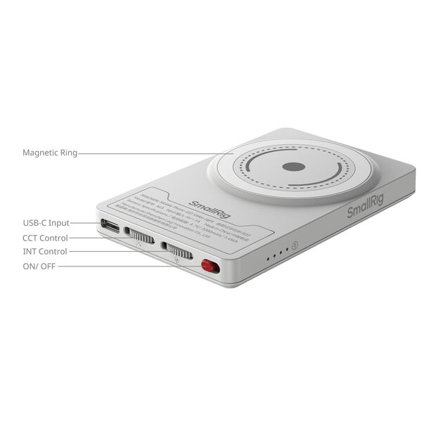 SmallRig M3 Aufsteckbares LED-Videolicht mit Clip für Handy/Laptop  weiß