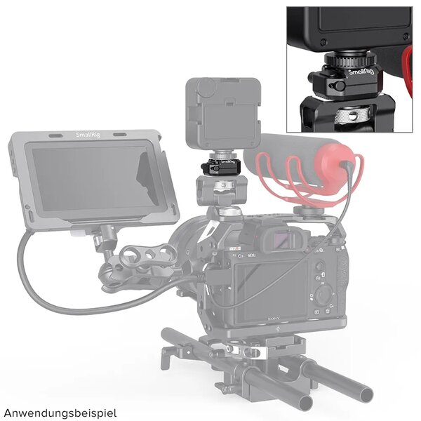 SmallRig Multifunktions Cold Shoe Montage mit Sicherheitsfreigabe 