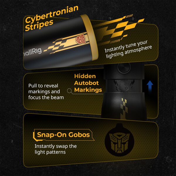 SmallRig RF 10C Tragbares fokussierbares LED-Videolicht (BumbleBee Edition) 