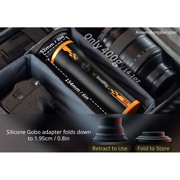 SmallRig RF 10C Tragbares fokussierbares LED-Videolicht (BumbleBee Edition) 