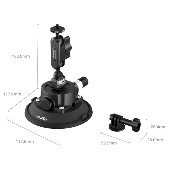 SmallRig Saugnapfhalterung für Action-Kameras  4.5 inch
