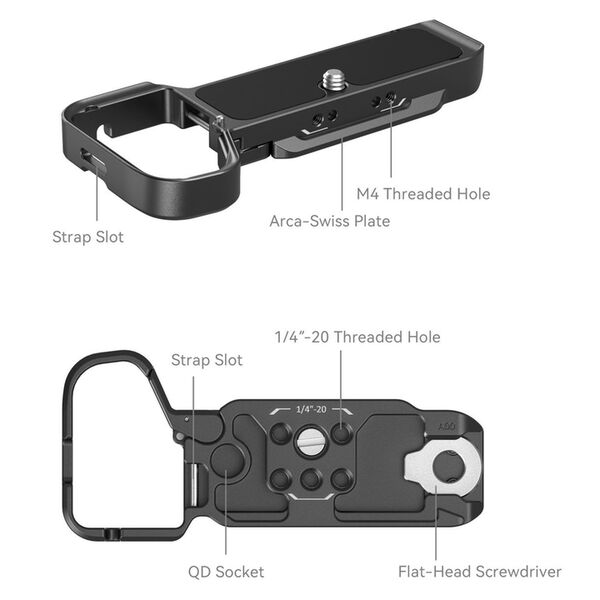 SmallRig Untere Montageplatte für Sony Alpha 7C II 4438  schwarz
