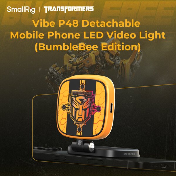 SmallRig Vibe P48 Abnehmbares LED-Videolicht für Mobiltelefone  BumbleBee Edition
