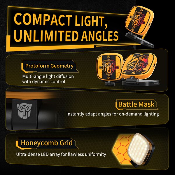 SmallRig Vibe P48 Abnehmbares LED-Videolicht für Mobiltelefone  BumbleBee Edition