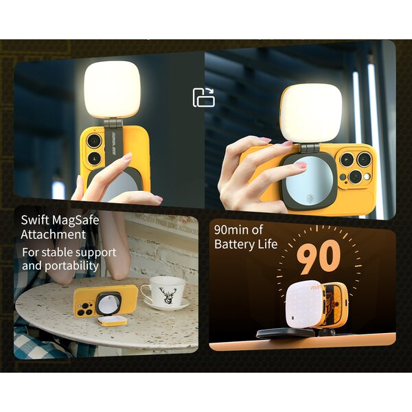 SmallRig Vibe P48 Abnehmbares LED-Videolicht für Mobiltelefone  BumbleBee Edition